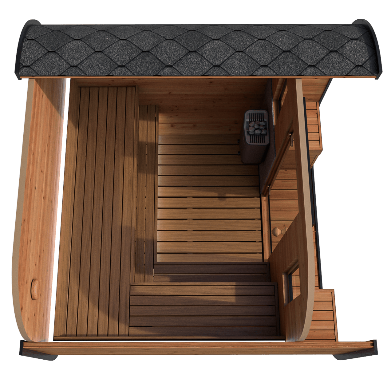 北欧産 スクエアバレルサウナ(5-6人用 / 最新型 / 次世代モデル)