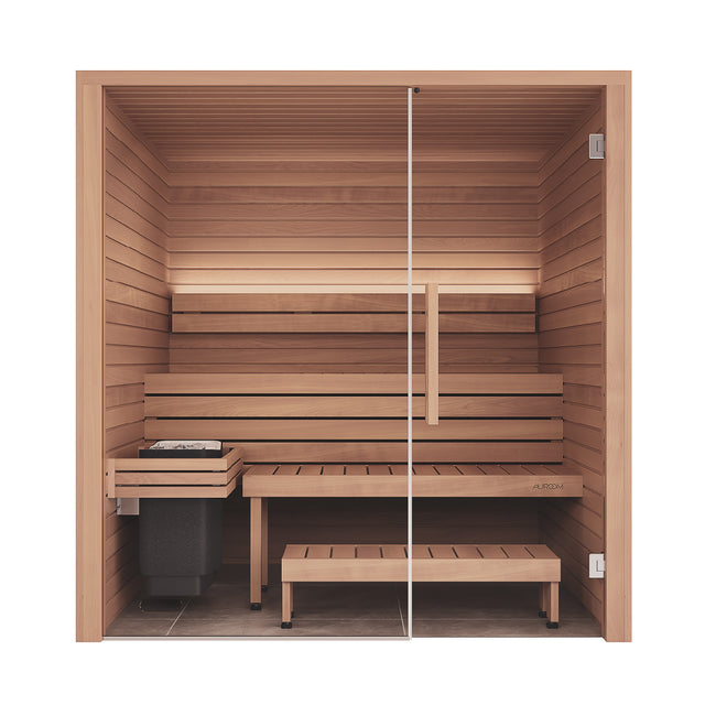 北欧産キャビンサウナ Auroom Cala Glass Wide(5−6人用 / 家庭用サウナ / 事業用サウナ / 芸能人導入モデル)
