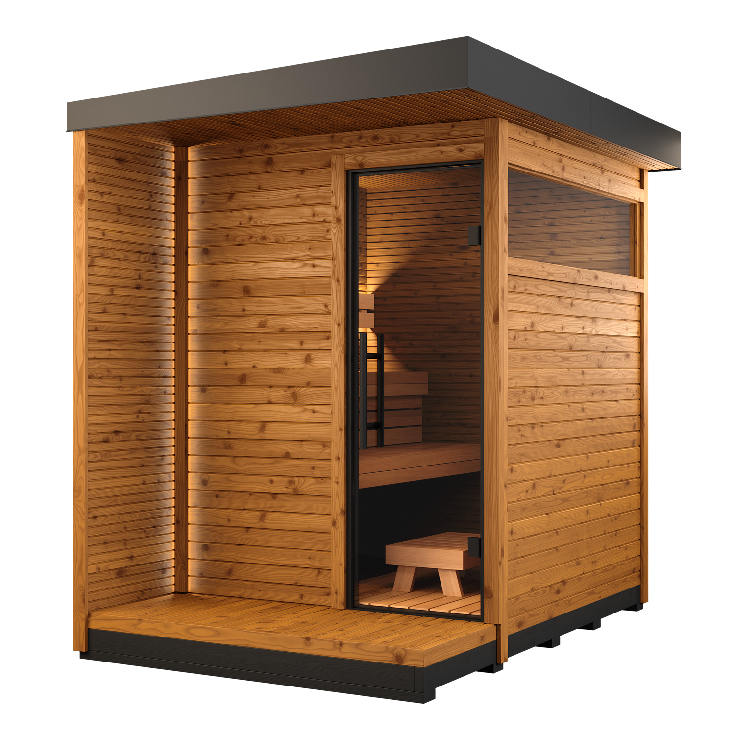 屋外用サウナ "Auroom Kaia L" -北欧産-(5-6人用 / 屋外用 / 家庭用サウナ / 事業用サウナ)