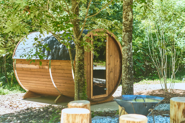 SANU Selection series『FERN 八ヶ岳』に導入いただいた、totonoüのバレルサウナ(3.0mモデル)