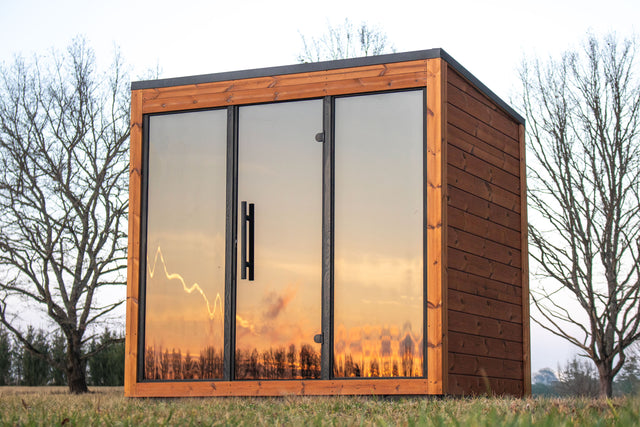 屋外用キャビンサウナ Saunasell Aris L 設置イメージ