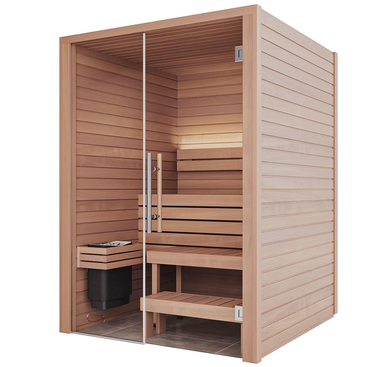 【藤森慎吾氏導入モデル】北欧産キャビンサウナ Auroom Cala Glass(2-3人用 / 1番人気 / 家庭用サウナ / 事業用サウナ)