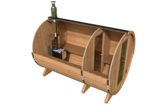 北欧産バレルサウナ 3.0m（4-6人用 / Pro Model / 前室あり / 事業用 / 耐用年数20年以上)