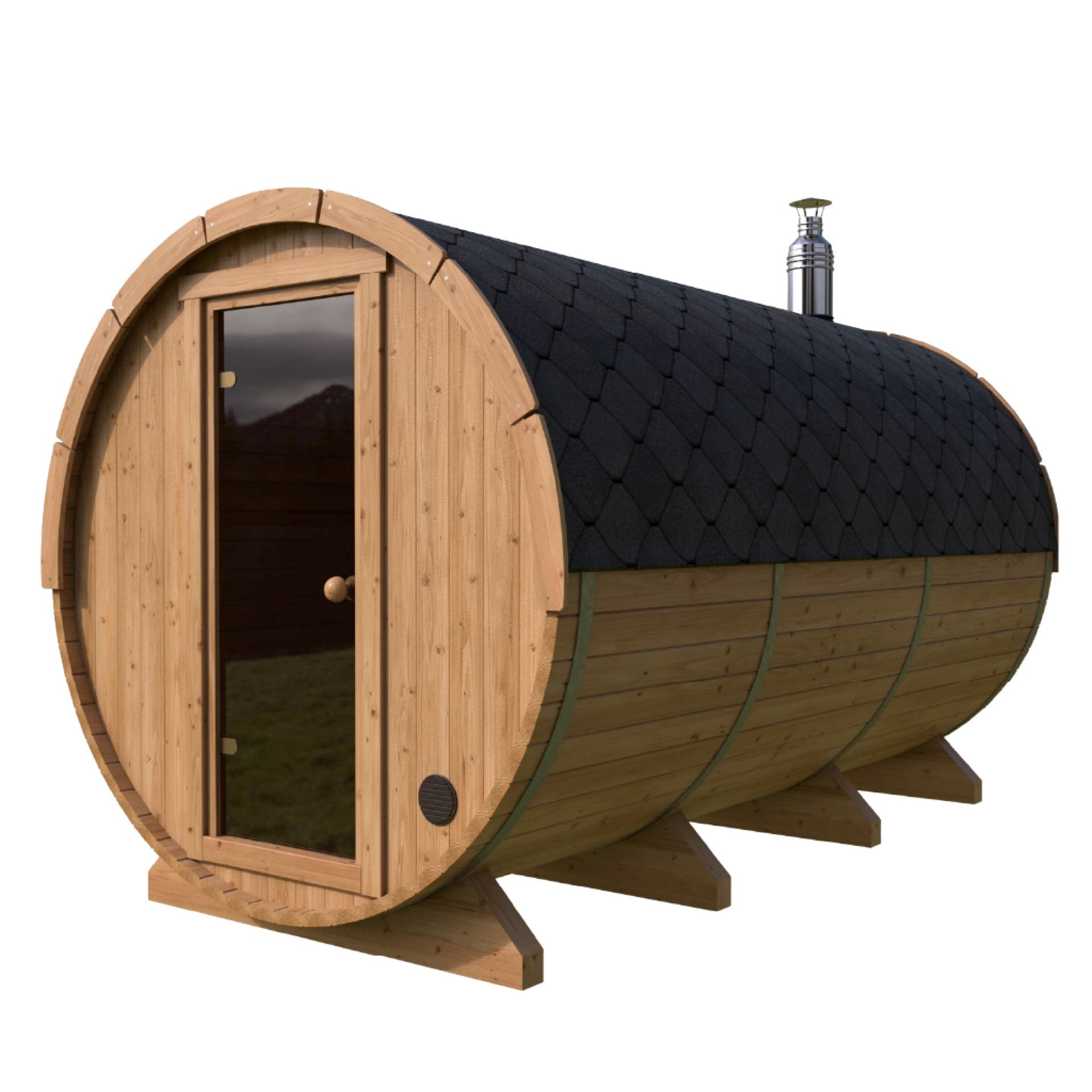 北欧産バレルサウナ 4.0m（8-10人用 / 藤森慎吾氏導入モデル / Pro