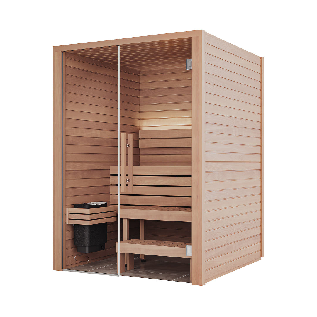 【藤森慎吾氏導入モデル】北欧産キャビンサウナ Auroom Cala Glass（2-3人用 / 1番人気 / 家庭用サウナ / 事業用サウナ）