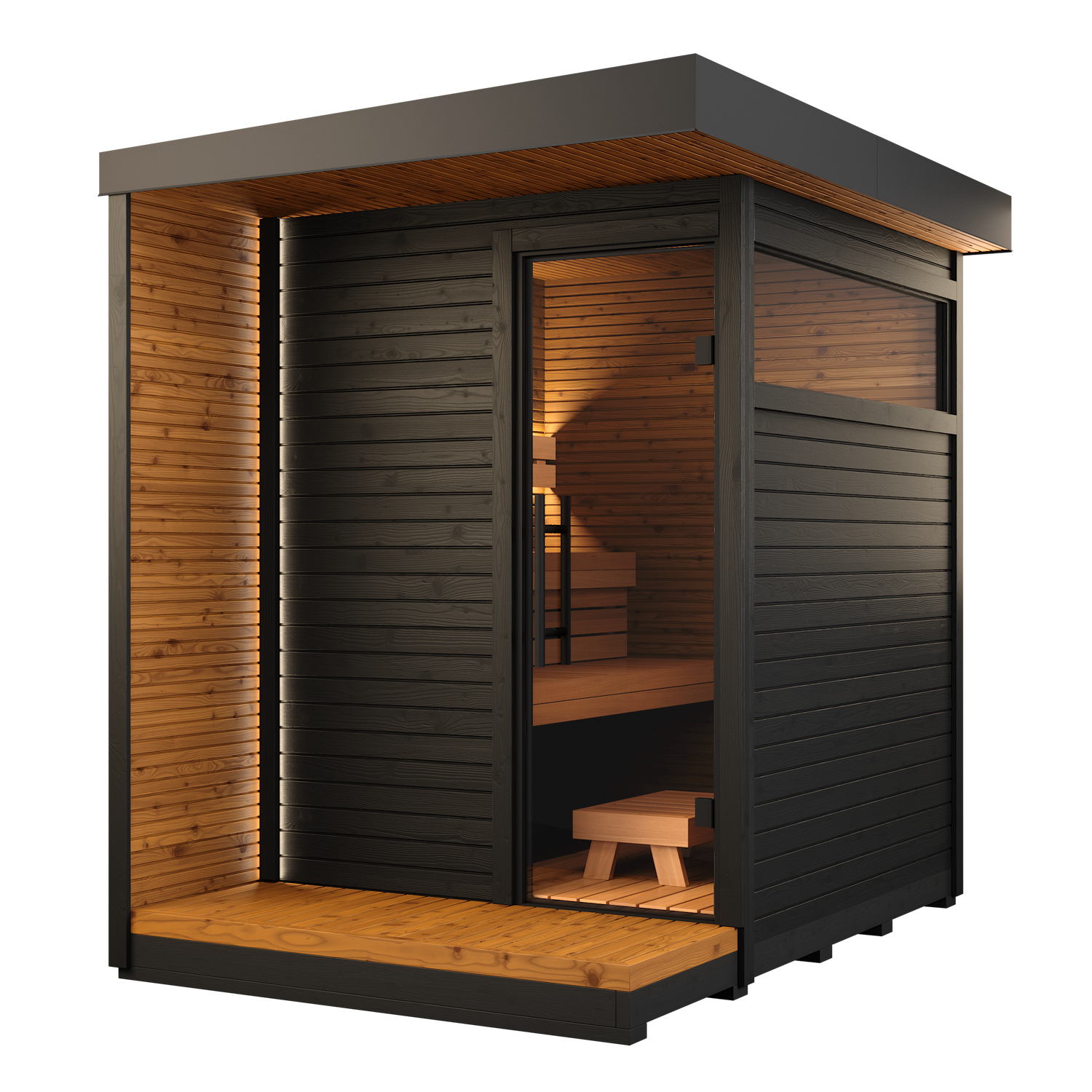 屋外用サウナ "Auroom Kaia L" -北欧産-（5-6人用 / 屋外用 / 家庭用サウナ / 事業用サウナ）